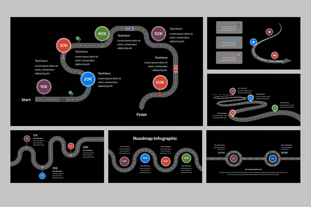 Roadmaps Infographic GSlides, PPoint, a Presentation Template by Fit-tee (Photo 4 of 4)