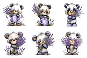 Whimsical spring panda clipart, an Illustration by SinaCreation (Thumbnail 2 of 11)