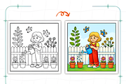 Spring Woman Coloring Pages, a Decorative Illustration by Ink Gallery (Thumbnail 7 of 9)