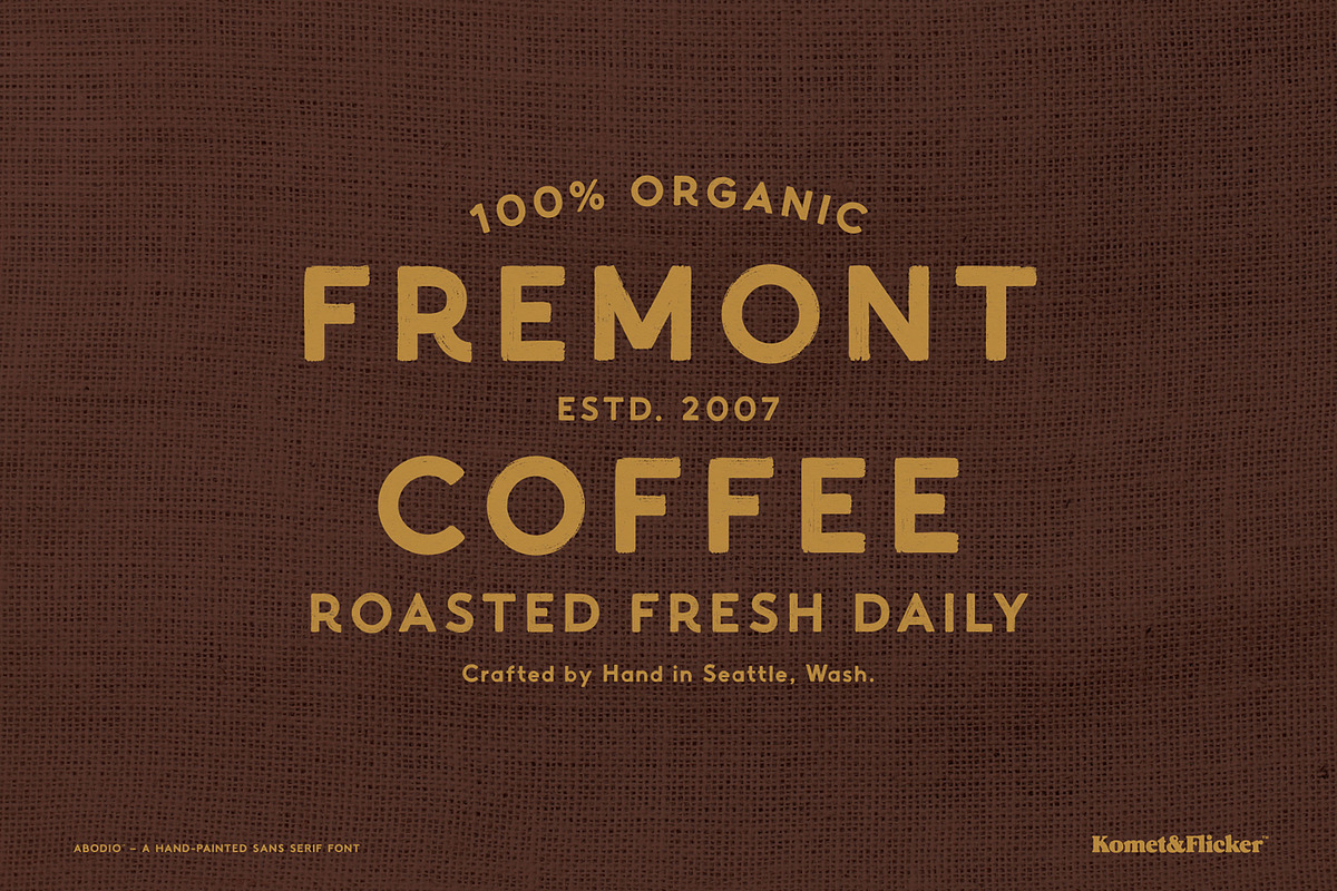 Abodio - A Hand-Painted Font, a Sans Serif Font by Komet & Flicker (Photo 9 of 14)