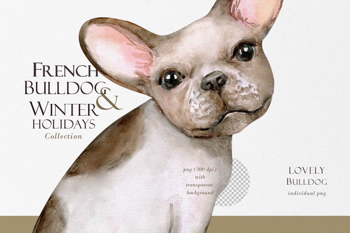 French Bulldogs and Winter Holidays, an Animal Illustration by Wenona (Photo 7 of 8)