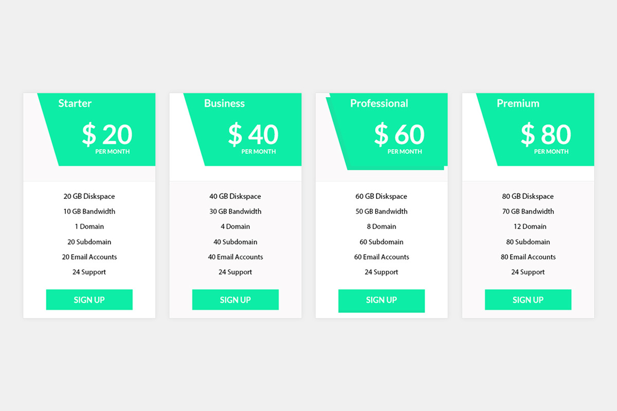 Pricing Table, a Templates & Theme by Youme Techworld (Photo 3 of 5)