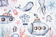 Under the sea watercolor set Part II, an Animal Illustration by Peace ART (Thumbnail 2 of 22)