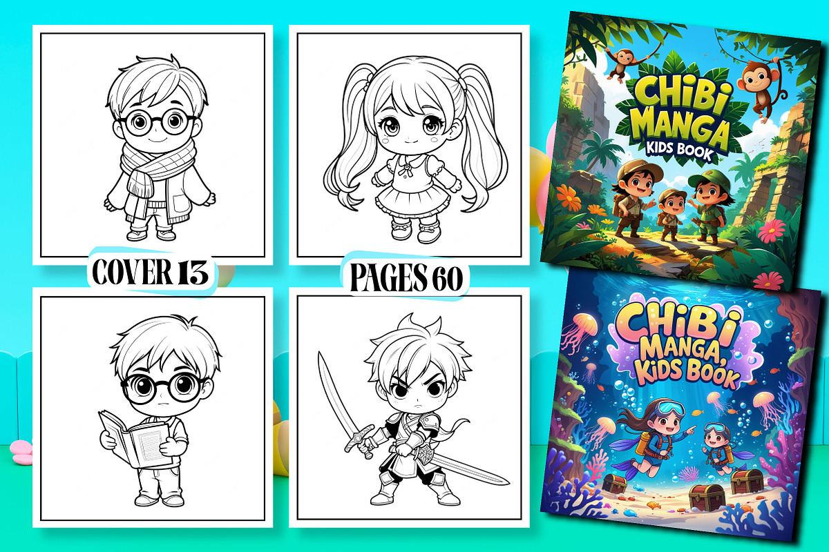Chibi Manga Kids Coloring Book, an Arts & Entertainment Photo by Wow Magic (Photo 2 of 3)