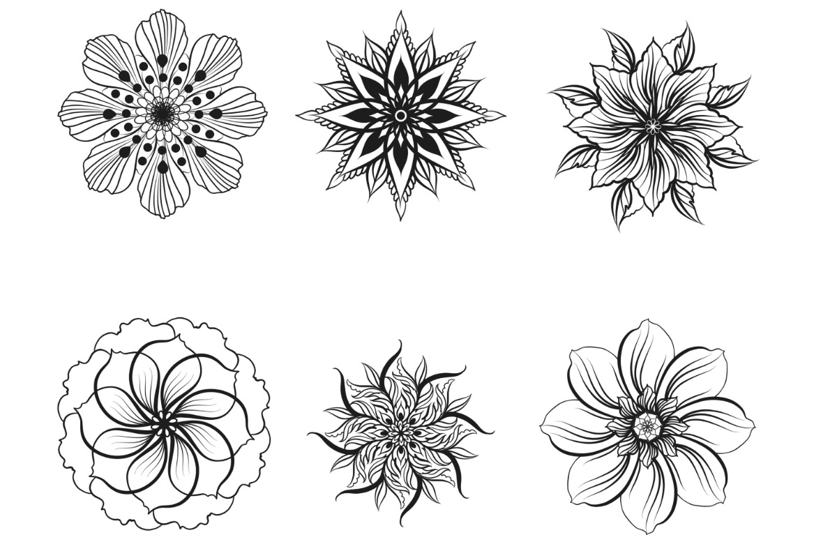 Floral Mandala Flower Set 1, a Brush Add-On by Disasterology Ink (Photo 5 of 10)