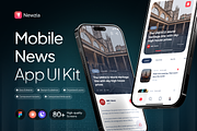 Newzia - Modern Mobile News UI Kit, an UI Kit Template by Rafiq | YDN (Thumbnail 1 of 6)