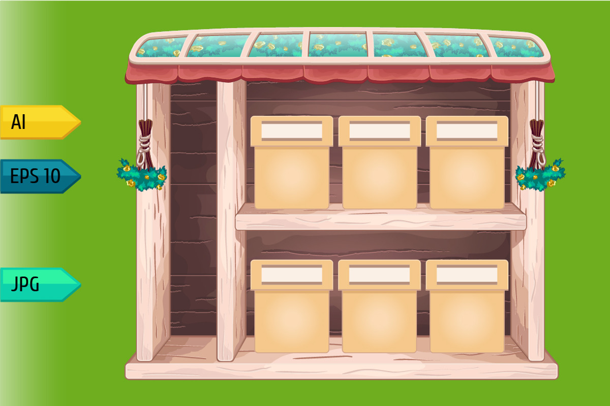 Game wooden store windows set, a Templates & Theme by julia_musdotter (Photo 13 of 21)