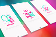 Event Service | 16 Thin Line Icons, an Outline Icon by Alex Blogoodf (Thumbnail 2 of 8)