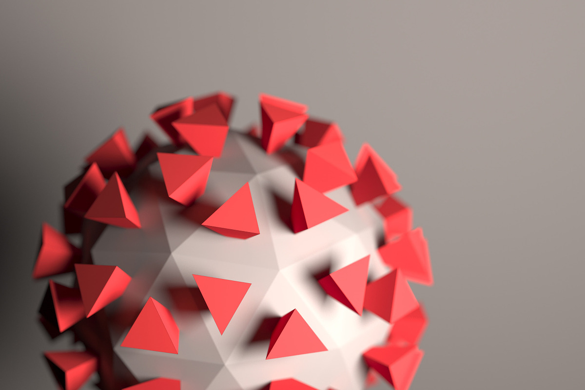 DIY Coronavirus 3D model template, a Pattern Graphic by PolyFish (Photo 3 of 3)
