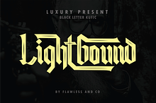 Lightbound - Blackletter Kufic Font