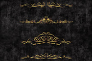 Gold text divider border clip art, a Decorative Illustration by Pravokrugulnik (Thumbnail 4 of 7)