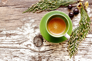 Rustic espresso containing espresso, coffee, and texture