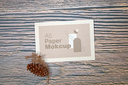 A5 Paper Mockups with autumn themes, a Print Template by shahsoft (Thumbnail 2 of 3)