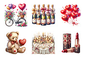 Watercolor Sweet Valentine Clipart, an Illustration by SinaCreation (Thumbnail 4 of 11)