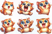 Funny Quirky Cats Clipart, an Icon by CraftArtStudio (Thumbnail 2 of 6)