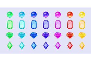 Color Gems, Jewel Crystals, Precious