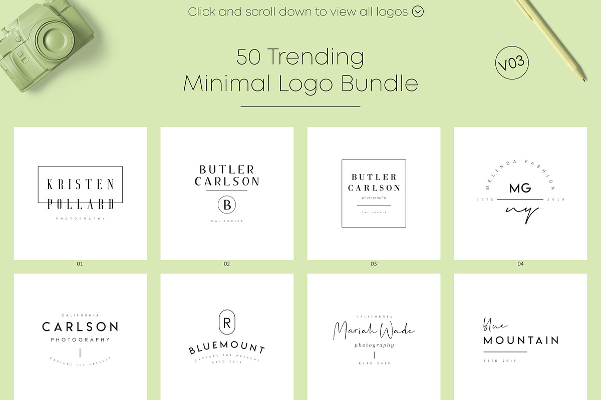 200 Trending Minimal Logo Bundle, a Branding & Logo Template by XpertgraphicD (Photo 27 of 52)