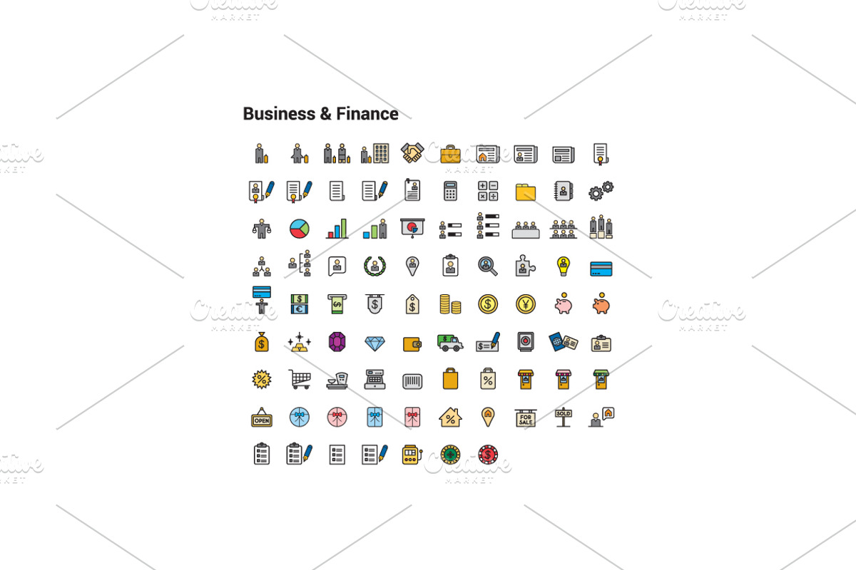 +1000 FILLED LINE ICONS, an Outline Icon by beguima (Photo 14 of 17)