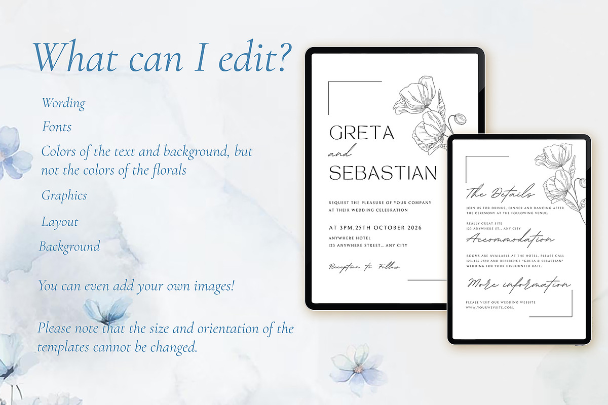 Canva **Elegant Wedding** Invitation, an Invitation Template by ElladesignCo (Photo 2 of 5)