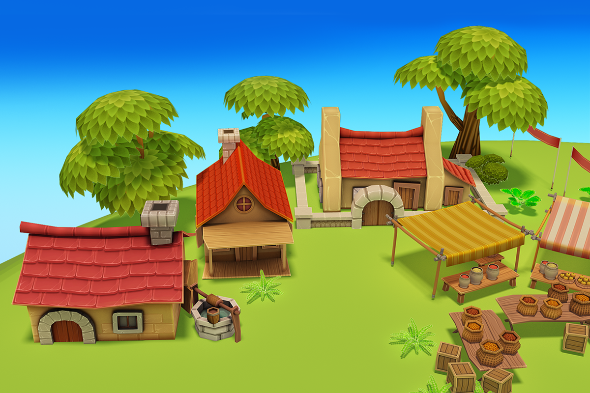Cartoon Spring Farm, an Environmental 3D Model by Souchenki (Photo 5 of 23)