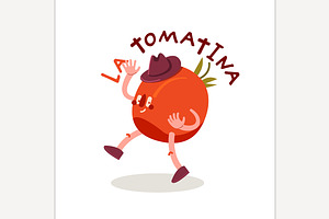 La tomatina. Food festival in Spain., an Outline Icon by Anna's Shop