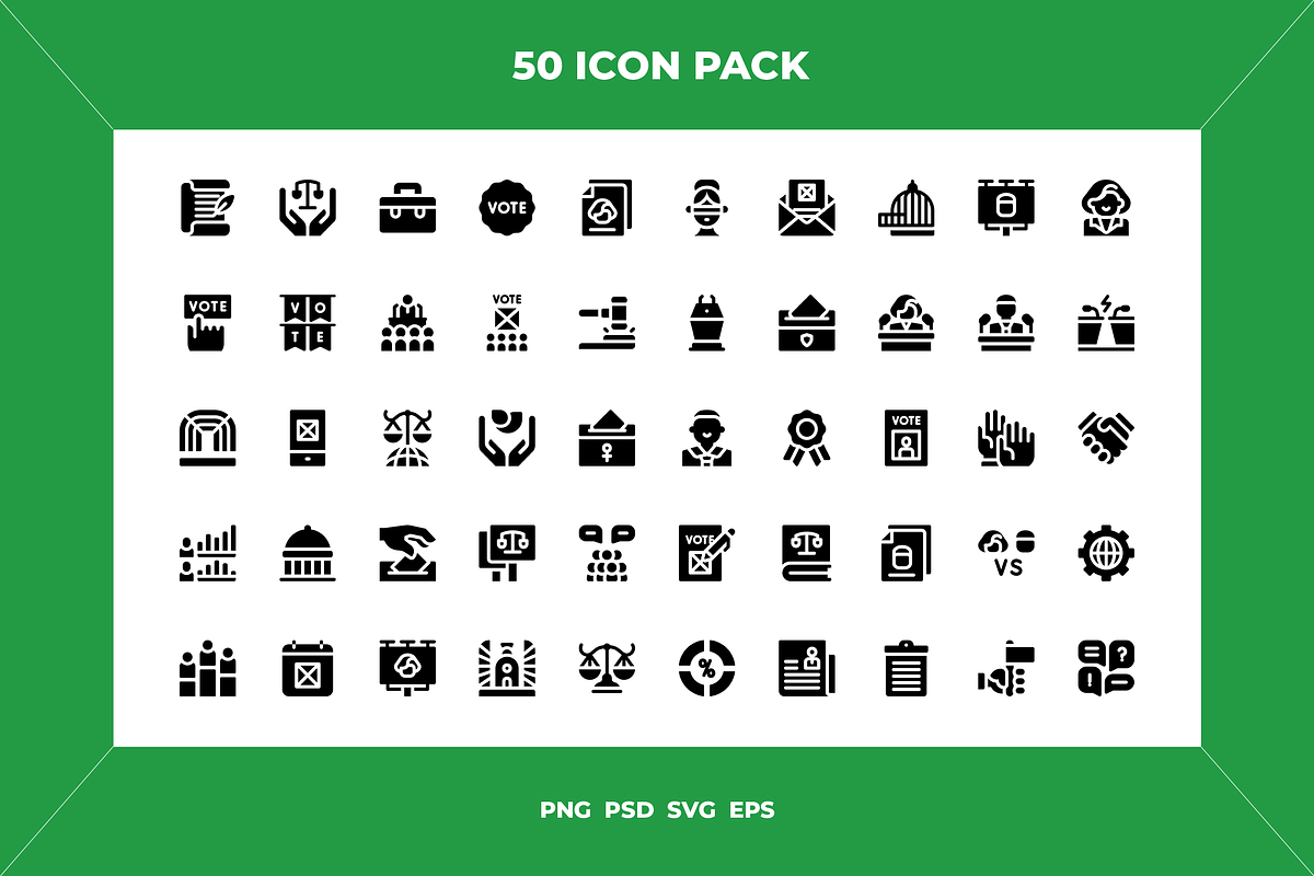 Democracy icons, an Outline Icon by Wencory (Photo 1 of 2)