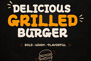 Rasa Panggang – Burger Display Font, a Handwritten Font by trabaskriya (Thumbnail 6 of 11)