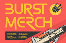 Burst Merch Futuristic Display Sans
