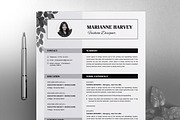 Floral Resume / CV Template, a Resume Template by ResumeInventor (Thumbnail 1 of 6)