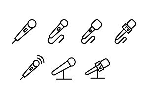 Microphone icon, an Icon by Sumberpangan