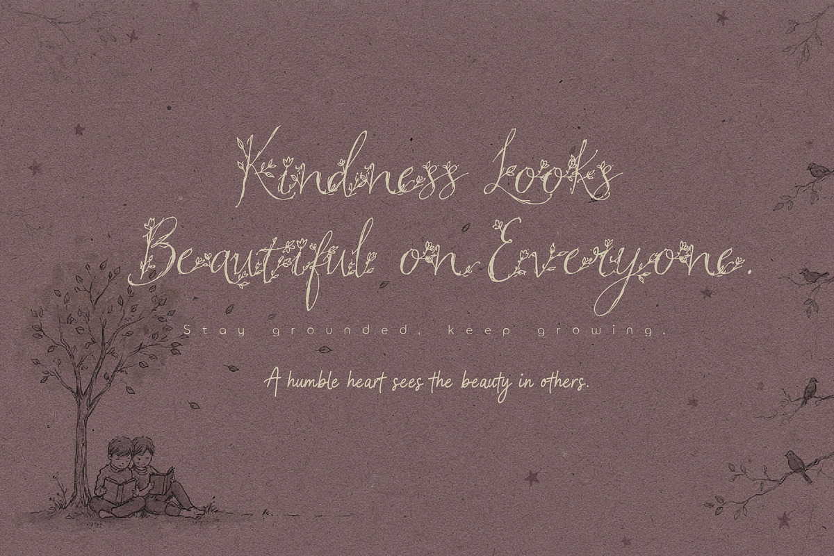 WindeRums - Rustic Floral Script, a Script Font by HypeWorksCo (Photo 3 of 15)