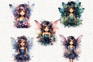 Cute Floral Fairy Cliparts