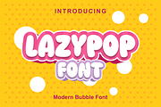 Lazypop Font, a Sans Serif Font by albert_kalingga (Thumbnail 1 of 3)