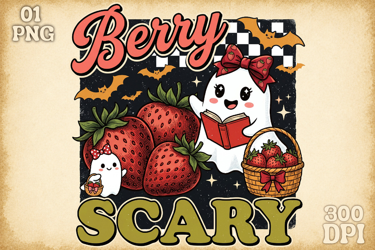 Berry Scary Png-Halloween Cute Ghost, an Object Illustration by Sublimation Artist (Photo 1 of 9)