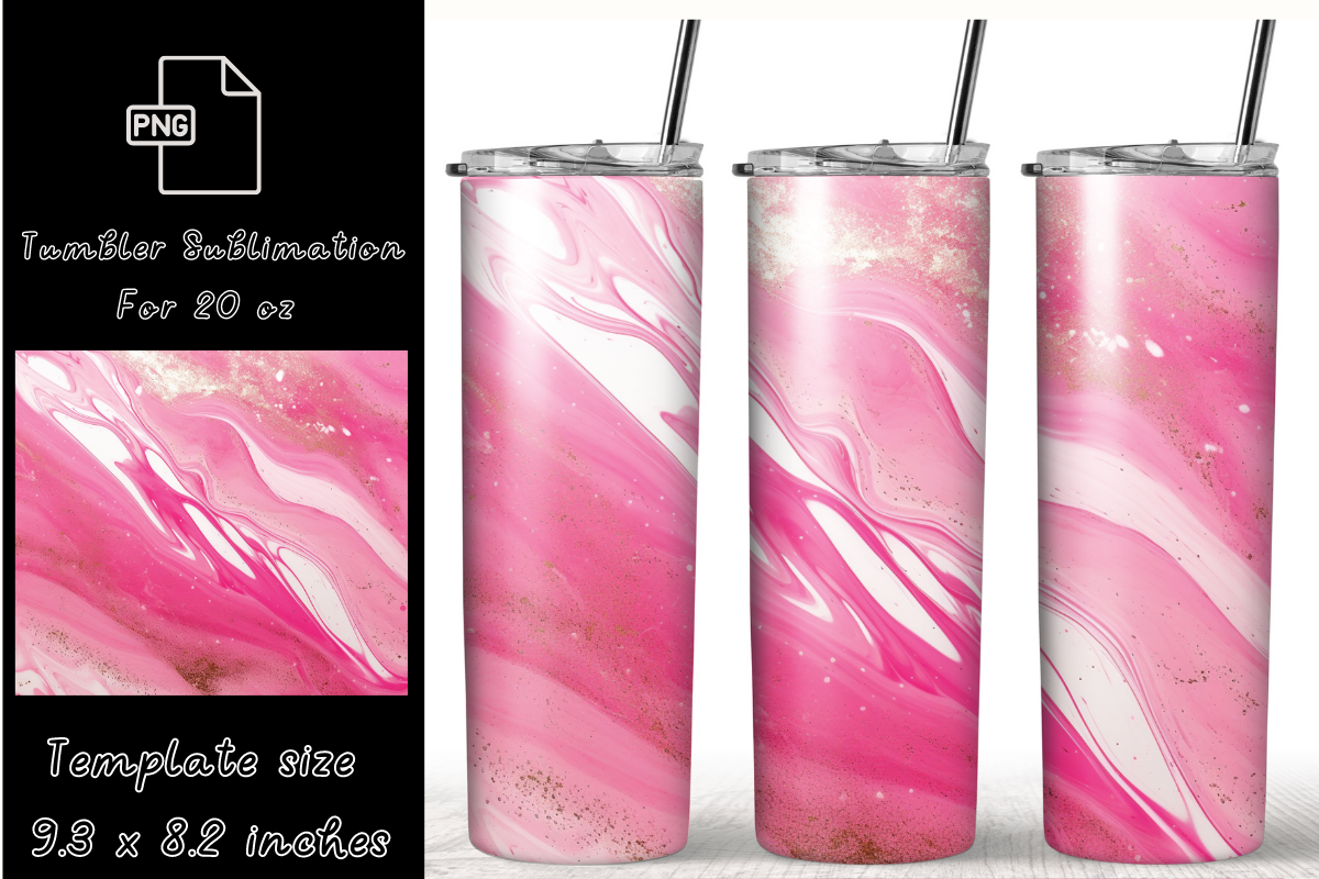 Pink Glitter 20 oz skinny tumbler, a Print Template by SindyPrintDesign (Photo 5 of 7)