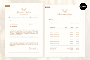 Bundle of Letterhead and Invoice, a Stationery Template by Creatif Foundry