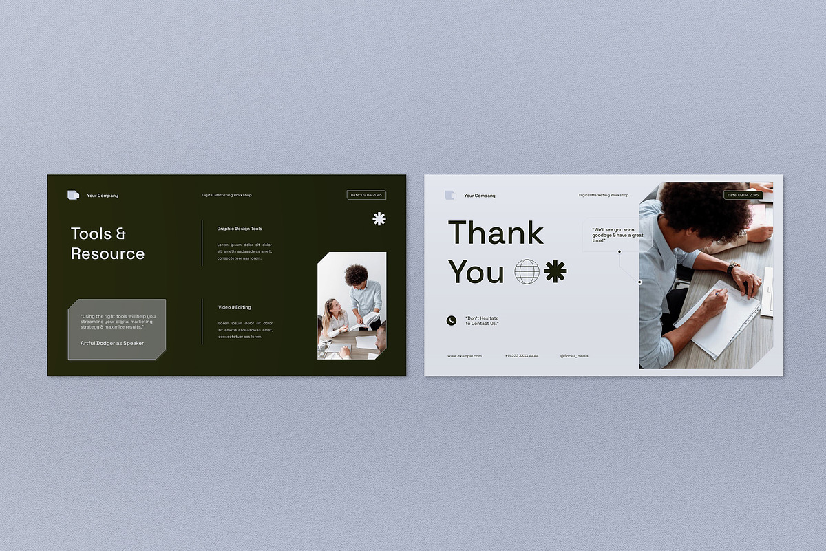 Gray Modern Digital Marketing PPT, a Presentation Template by graphicook (Photo 4 of 4)