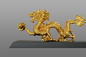 3D Dragon Cup Gold