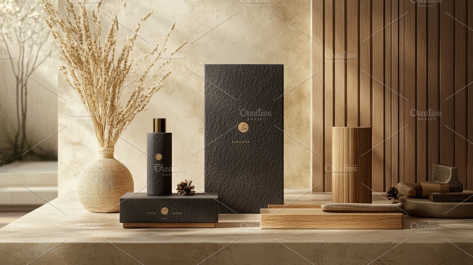 Elegant perfume bottle and packaging, a Background Photo by Pixeness Studio