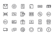 Shopping Icons, an Outline Icon by Middltone (Thumbnail 4 of 4)