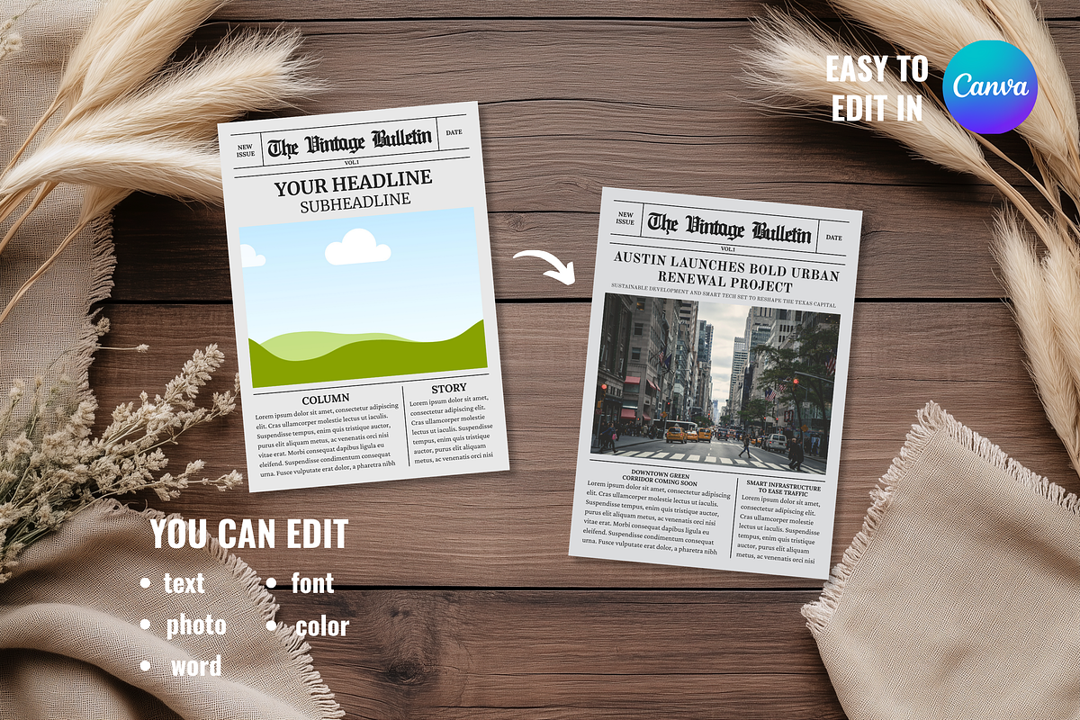 Front Page Newspaper Template, a Flyer Template by ZoloDesignHub (Photo 3 of 7)