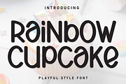 Rainbow Cupcake | Script Font, a Script Font by Scratchones (Thumbnail 1 of 8)