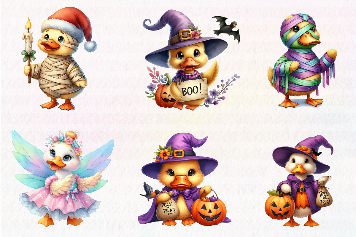 Spooky Pastel Chibi Goose PNG, an Illustration by CreationArt (Photo 7 of 7)