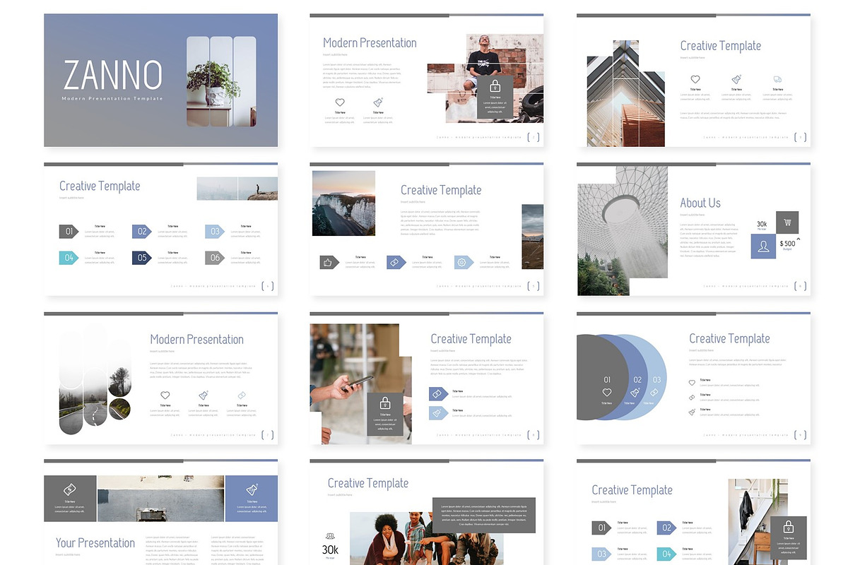 Zanno - Powerpoint Template, a Presentation Template by AQR Studio