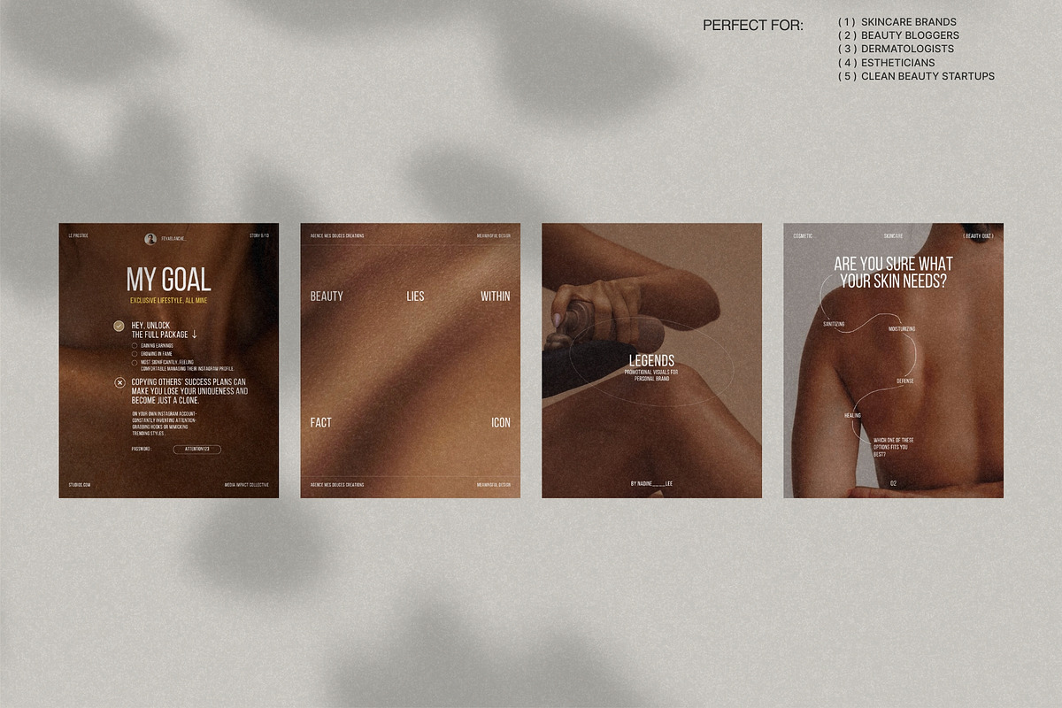 Skincare Post Templates in Canva preview 2