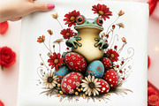 Whimsical Easter Frogs Clipart, an Illustration by designcity5 (Thumbnail 3 of 5)