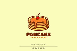 Pancake Simple Mascot Logo