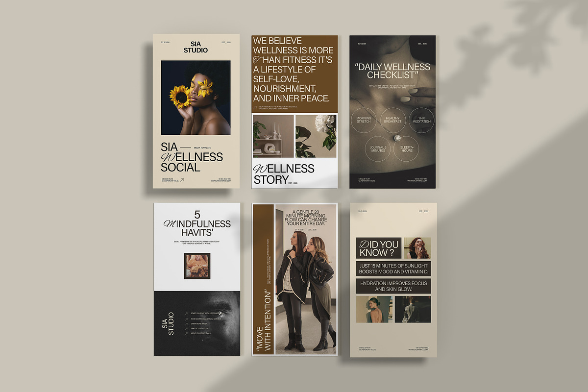 SIA Wellness Social Media Template preview 3