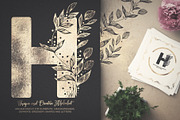 Greenery Monograms | Floral Alphabet, a Decorative Illustration by Tinydew (Thumbnail 1 of 6)