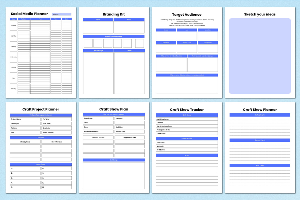 2026 Craft&Handmade Business Planner, a Stationery Template by Shumaya (Photo 5 of 6)